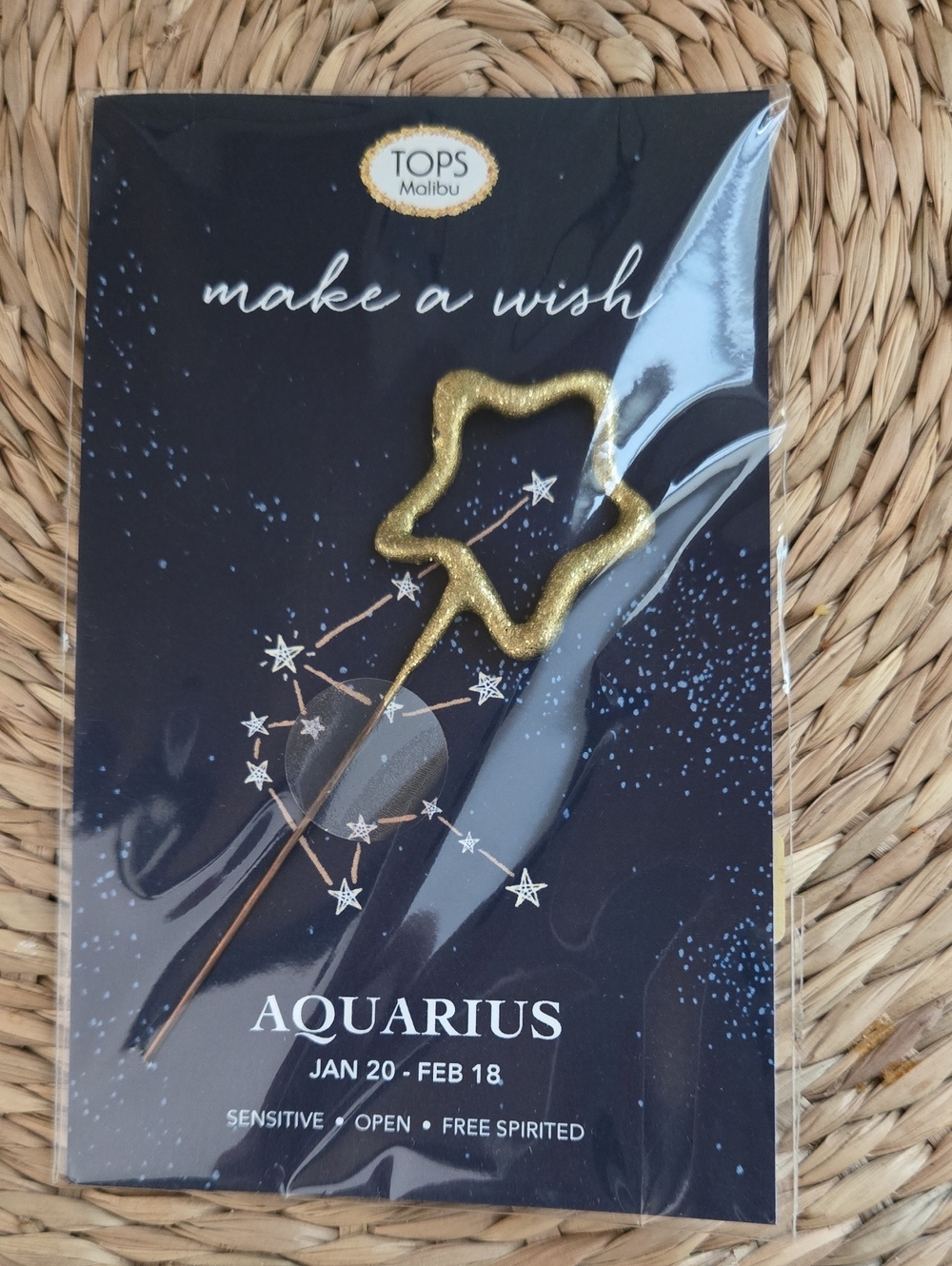 Malibu Gold Star 'Make a Wish' Aquarius Wand